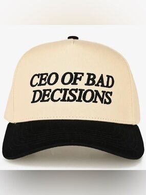 CC Boutique “CEO OF BAD DECISIONS” hat with hat chain